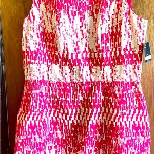Just Taylor cream and pink size 12 knee length dress.